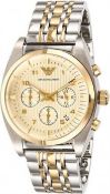 Emporio Armani AR0396 Men's two Tone Gold & Silver Quartz Chronograph Watch