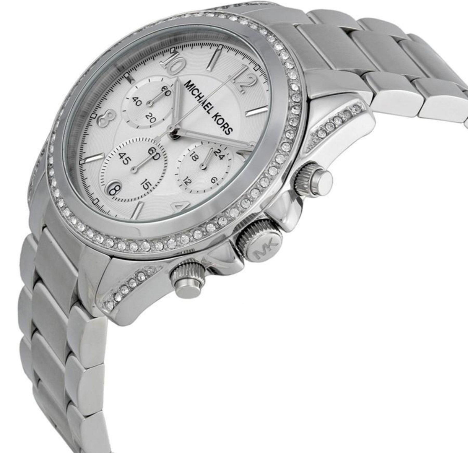 Michael Kors Mk5165 Women's Silver Bracelet Chronograph Quartz Watch - Image 9 of 9