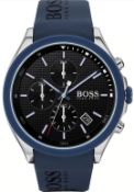 Hugo Boss 1513717 Men's Velocity Blue Rubber Strap Quartz Chronograph Watch