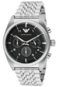 Emporio Armani AR0373 Men's Silver Bracelet Quartz Chronograph Watch Model: AR0373.Case: Stainless..