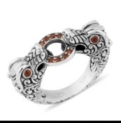 New Bali Legacy Collection Mozambique Garnet Dragon Head Ring