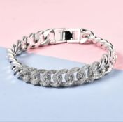 New Simulated Diamond Curb Bracelet