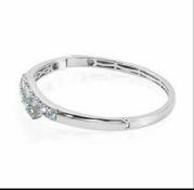 New Sky-blue Topaz Bypass Bangle