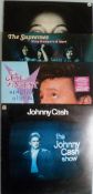 A Collection of 22 Vinyl Records LPs & 45s - The Beatle - The Doors - Johnny Cash etc.