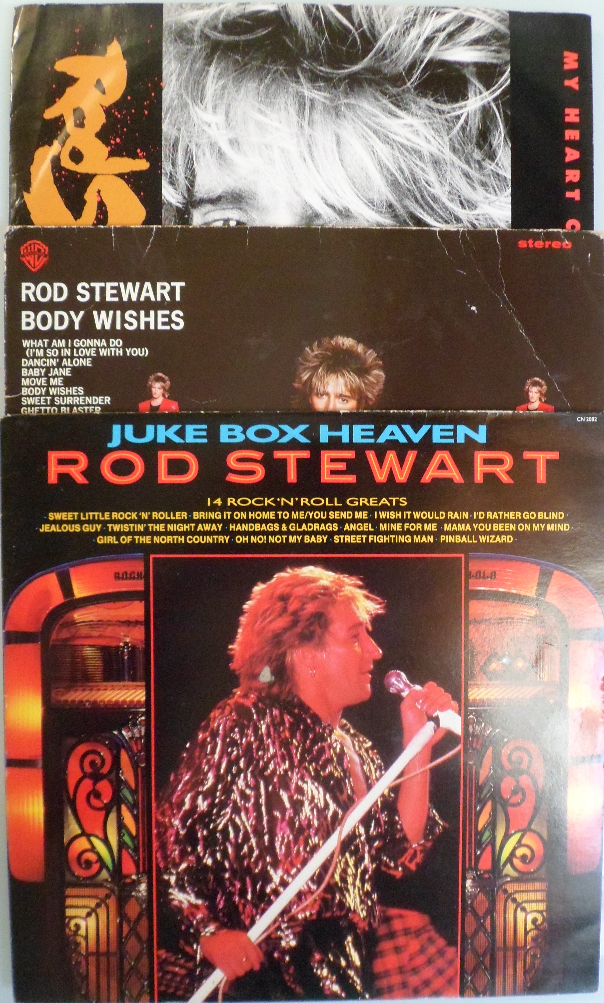 8 x Rod Stewart Vinyl LPs etc. An Old Rain Coat - Atlantic crossing etc.