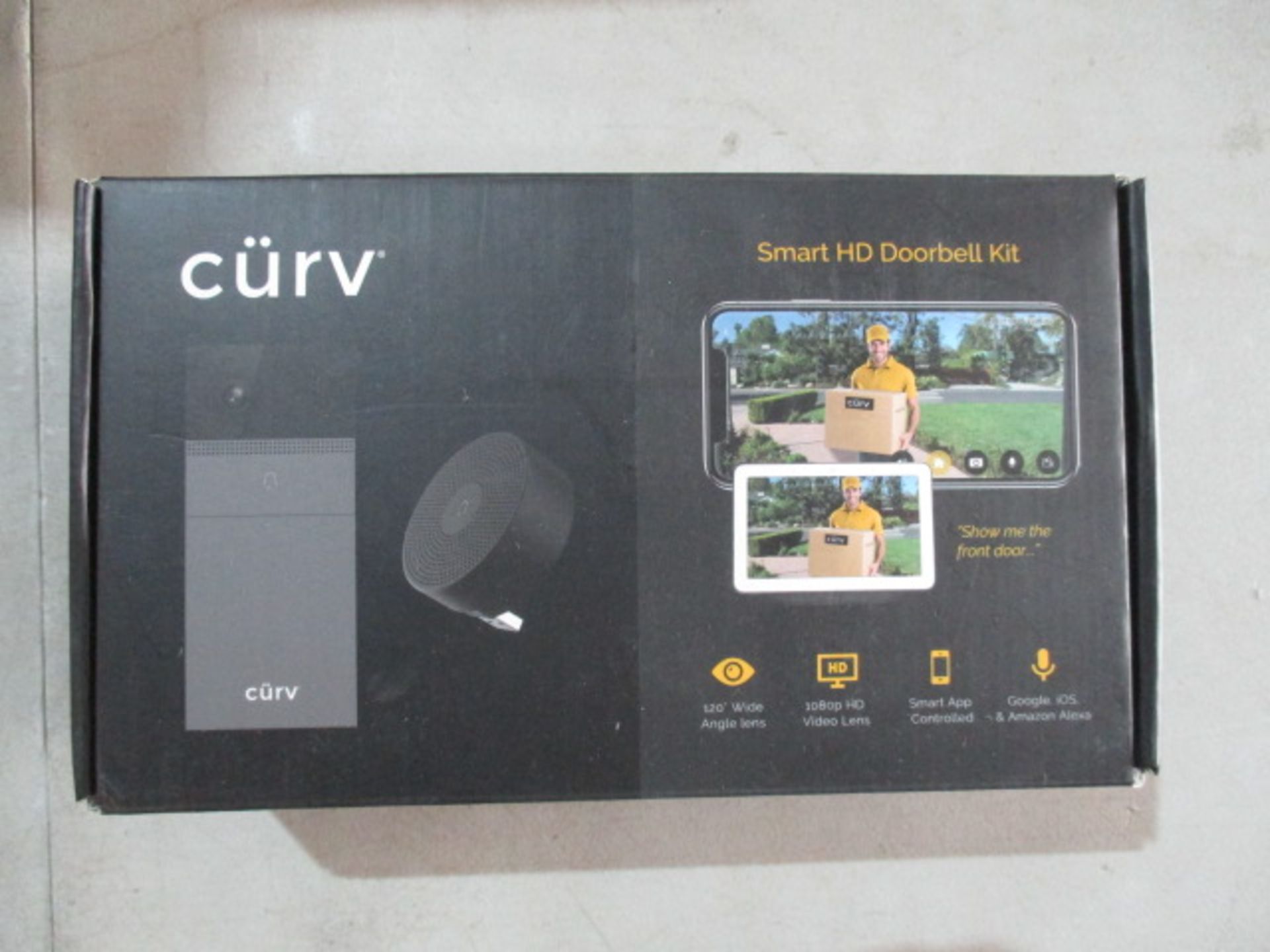 Brand new Curv Smart HD Doorbell Kit compatible with Android and Apple - google assistant and A