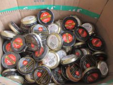 100pcs assorted Kiwi Shoe Polish - tins are dented and not pristine