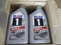 12 bottles Mobil oil