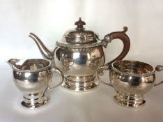 Mappin & Webb Silver 1926 Birmingham three-piece Tea Service