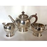 Mappin & Webb Silver 1926 Birmingham three-piece Tea Service