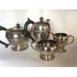Antique 1925 by Wakerley & Wheeler Dublin Silver Celtic Tea Coffee four pieces Service
