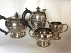 Antique 1925 by Wakerley & Wheeler Dublin Silver Celtic Tea Coffee four pieces Service