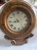 Beautiful old style solid pine farmhouse style wall clock battery operated