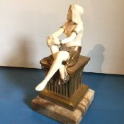 A Sculpture of a Seated Lady By “Frilli Antonio”, a Late 19th-Century