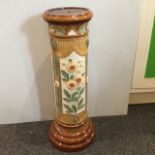 A Burmantoft Pedestal, Well-Decorated