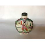 Early 20th Century Chinese Famille Rose Porcelain Stunning Decoration Snuff Bottle