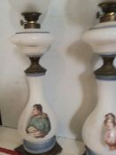A Pair of Napoleon and Josephine Oil Lamps