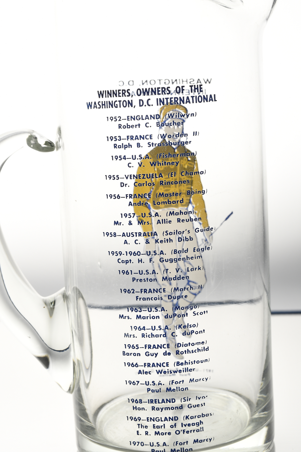 Washington DC International Stakes jug presented to Lester Piggott. - Image 2 of 2