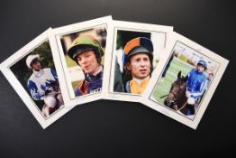 Horse racing photos bearing original signatures, from the Lester Piggott collection.