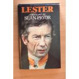 Lester Piggott biography by Sean Pryers bearing the original signature of Lester Piggott