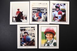 Horse racing photos, with Eddie Ahern etc, original signatures, from the Lester Piggott collection..