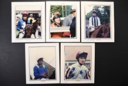 Horse racing photographs bearing original signatures, from the Lester Piggott collection.