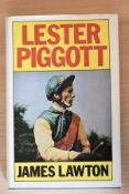 Lester Piggott biography by James Lawton bearing the original signature of Lester Piggott