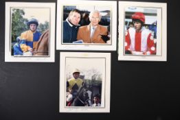Horse racing photographs of championship winning Jockeys. From the Lester Piggott collection.