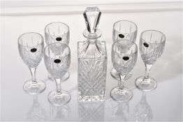 Crystal decanter & glasses, from the Lester Piggott collection.