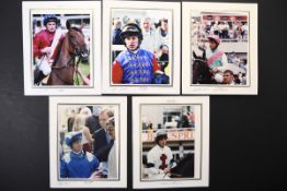 Horse racing photographs of Championship winning Jockeys, from the Lester Piggott collection.