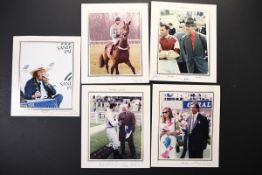 Horse racing photos, with Jenny pitman etc, original signatures, from the Lester Piggott collection.