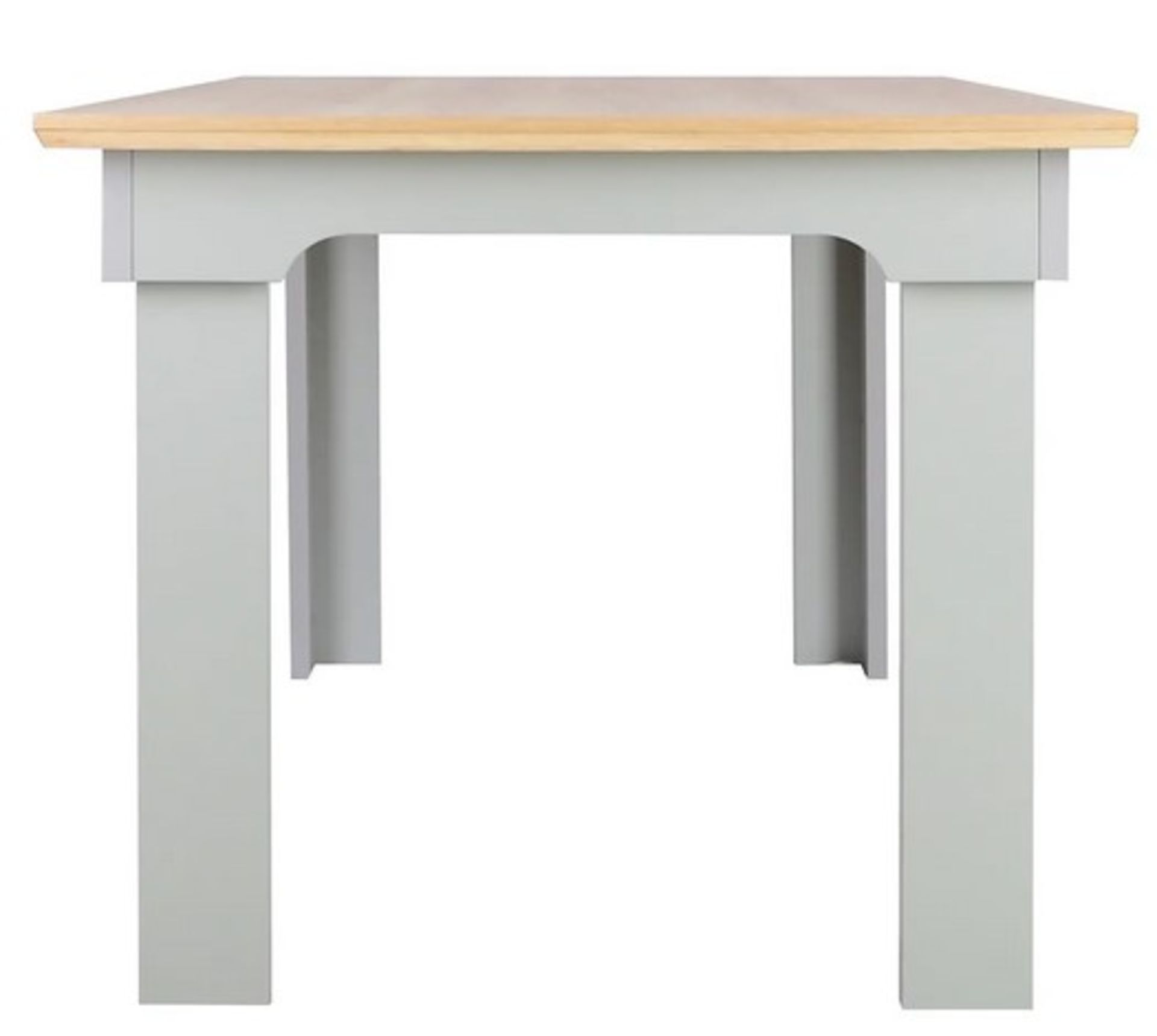 (120/P) RRP £190. Divine Dining Table Grey. Grey Finish With Oak Effect Top. Detailed Frame And S... - Image 4 of 6