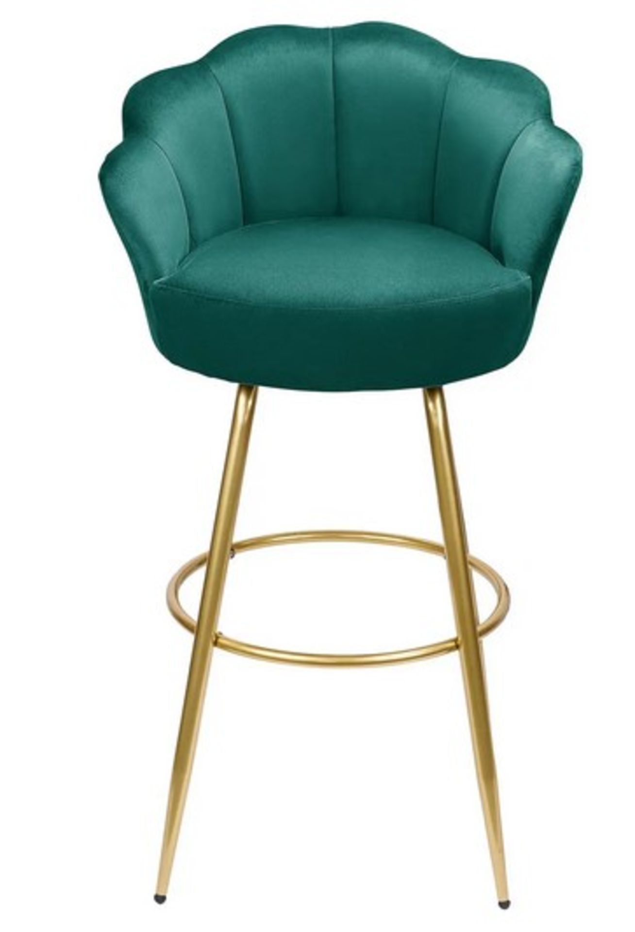 (29/R3/P) RRP £110. Sofia Barstool Teal. Velvet Upholstery. Gold Powder Coat Finish. Dimensions:... - Image 2 of 4