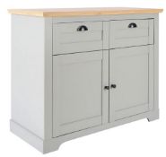 (68/R3/P) RRP £200. Divine Compact Sideboard Grey. Classically Styled Sideboard. 2 Drawers & 2 Do...