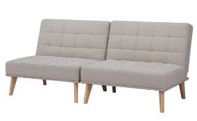 (87/P) RRP £300. Clik Clak Kelly Detachable Sofa Bed Natural. Split To Convert Into Two Single Ch...