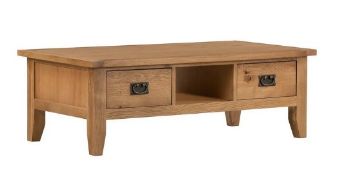 (56/R3/P) RRP £200. Charterhouse Coffee Table With Drawers. Classic And Traditional Design. Warm...