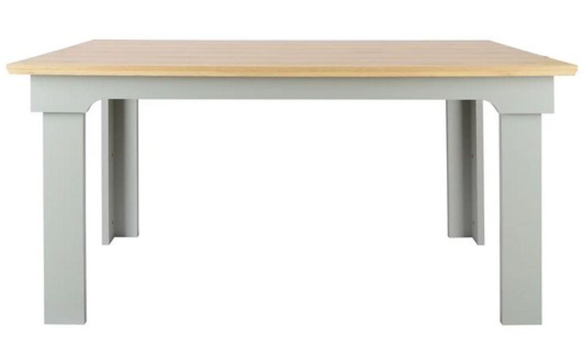 (120/P) RRP £190. Divine Dining Table Grey. Grey Finish With Oak Effect Top. Detailed Frame And S... - Image 2 of 6