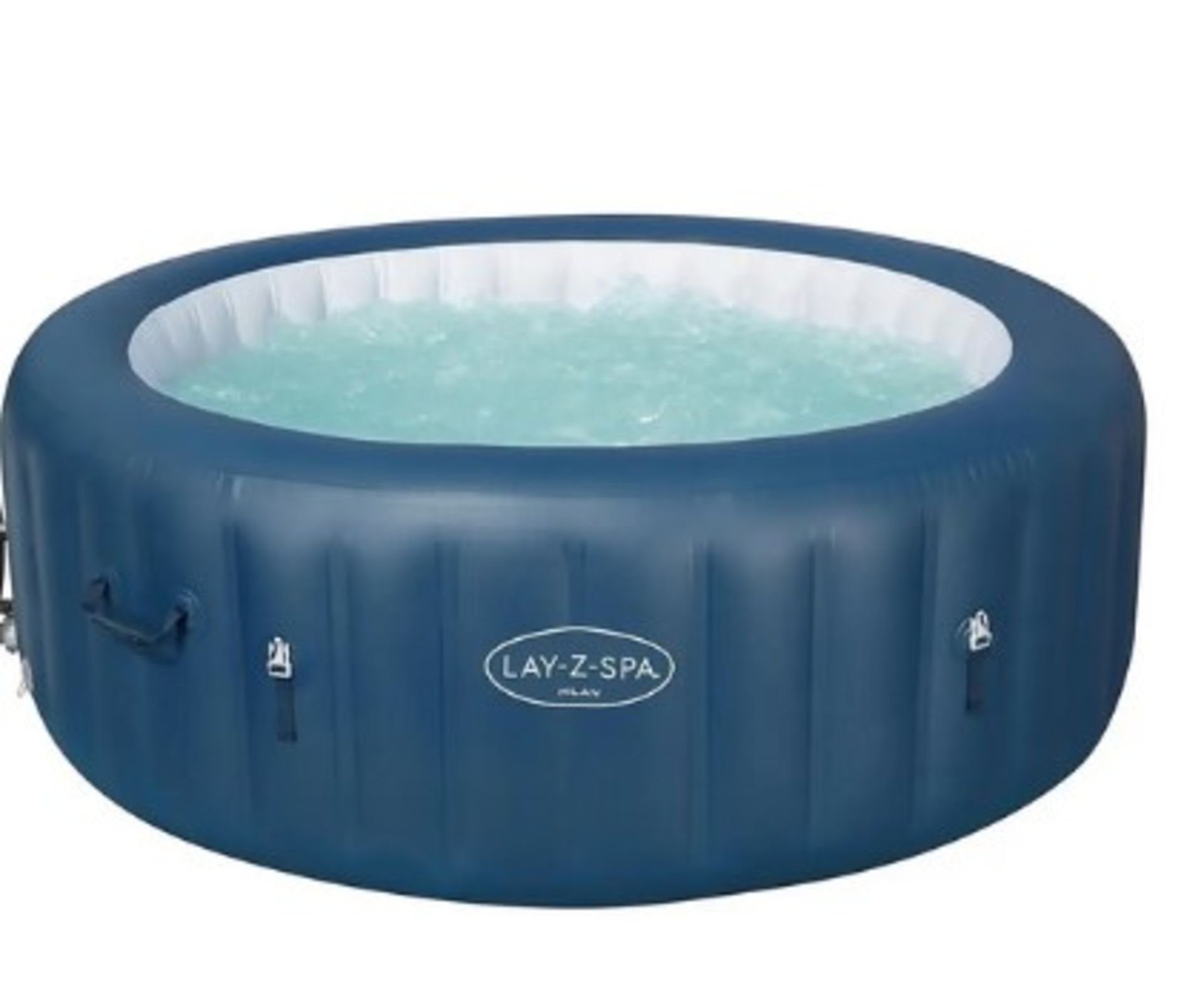 (130/P) RRP £500. Lay-z Spa Milan Portable Spa. Lot Includes 1x Wave Spa Pump & Hose Model 290758... - Image 2 of 12