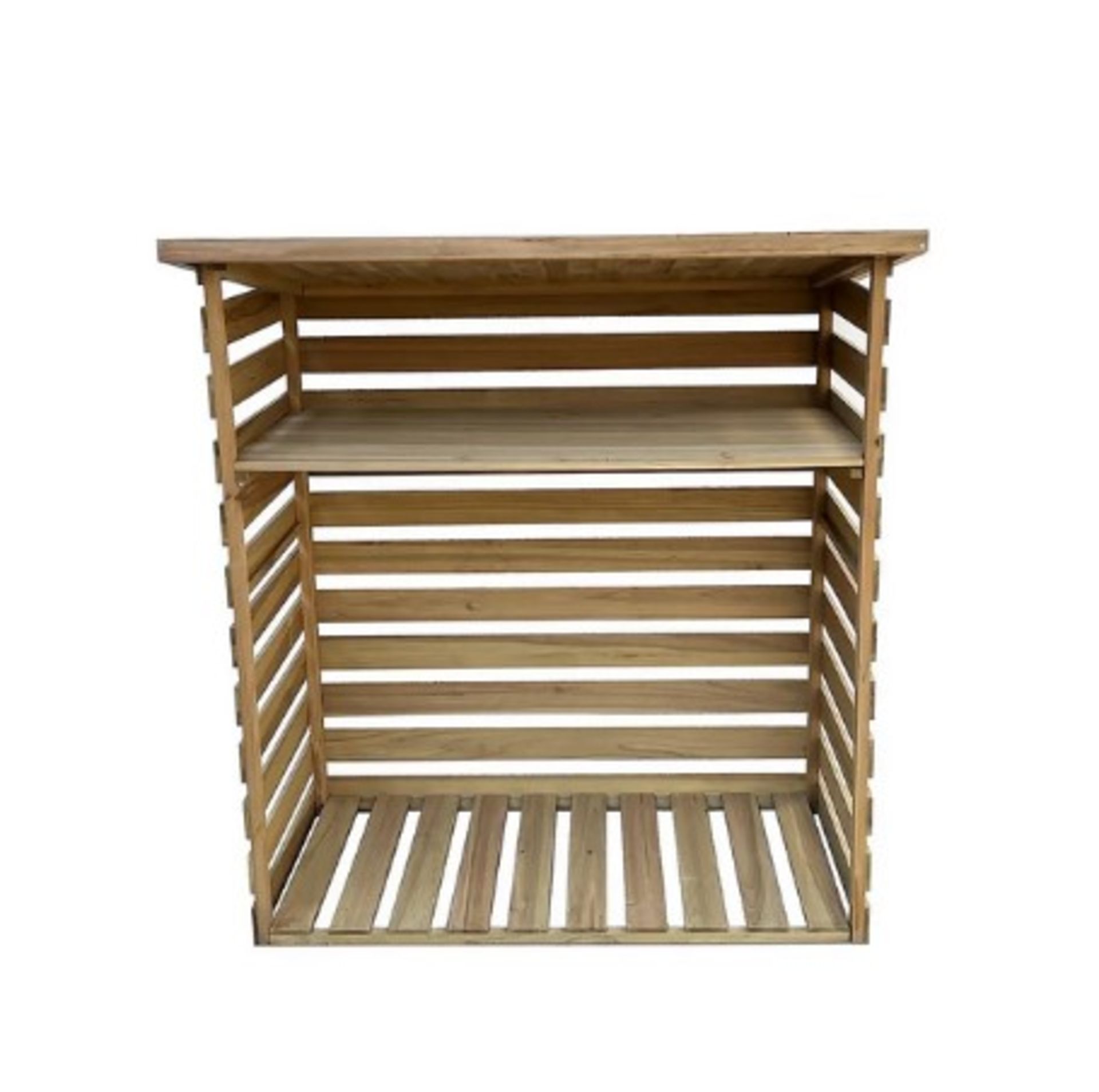 (52/R3/P) RRP £95. Wooden Logs Store. Slatted Design To Ensure Logs Are Aired. Dip Treated. Dimen...