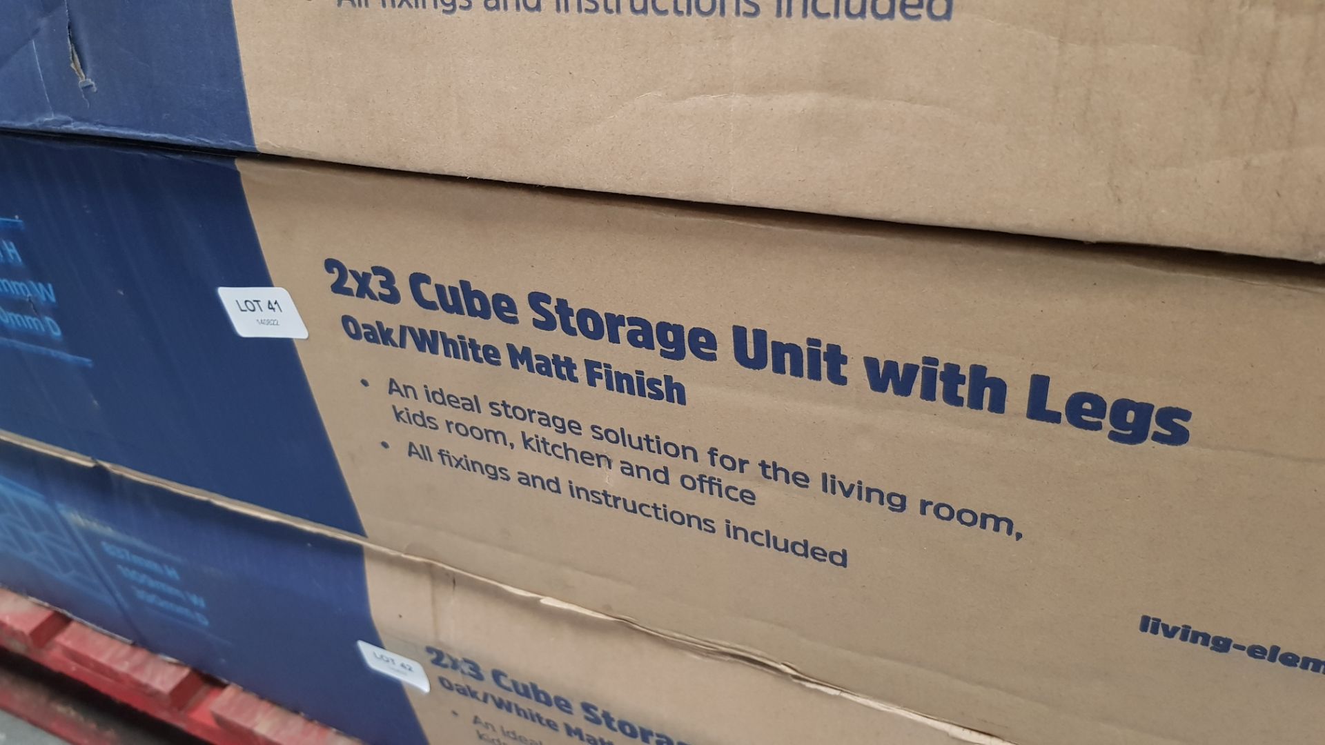 (41/R3/P) RRP £80. Living Elements Clever Cube 2x3 Cube Storage Unit With Legs Oak/White Matt Fin... - Image 3 of 3