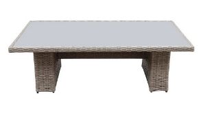 (125/P) RRP £499. 1x Adjustable Table From Hartington Mortimer Collection Corner Sofa Set. Rattan...
