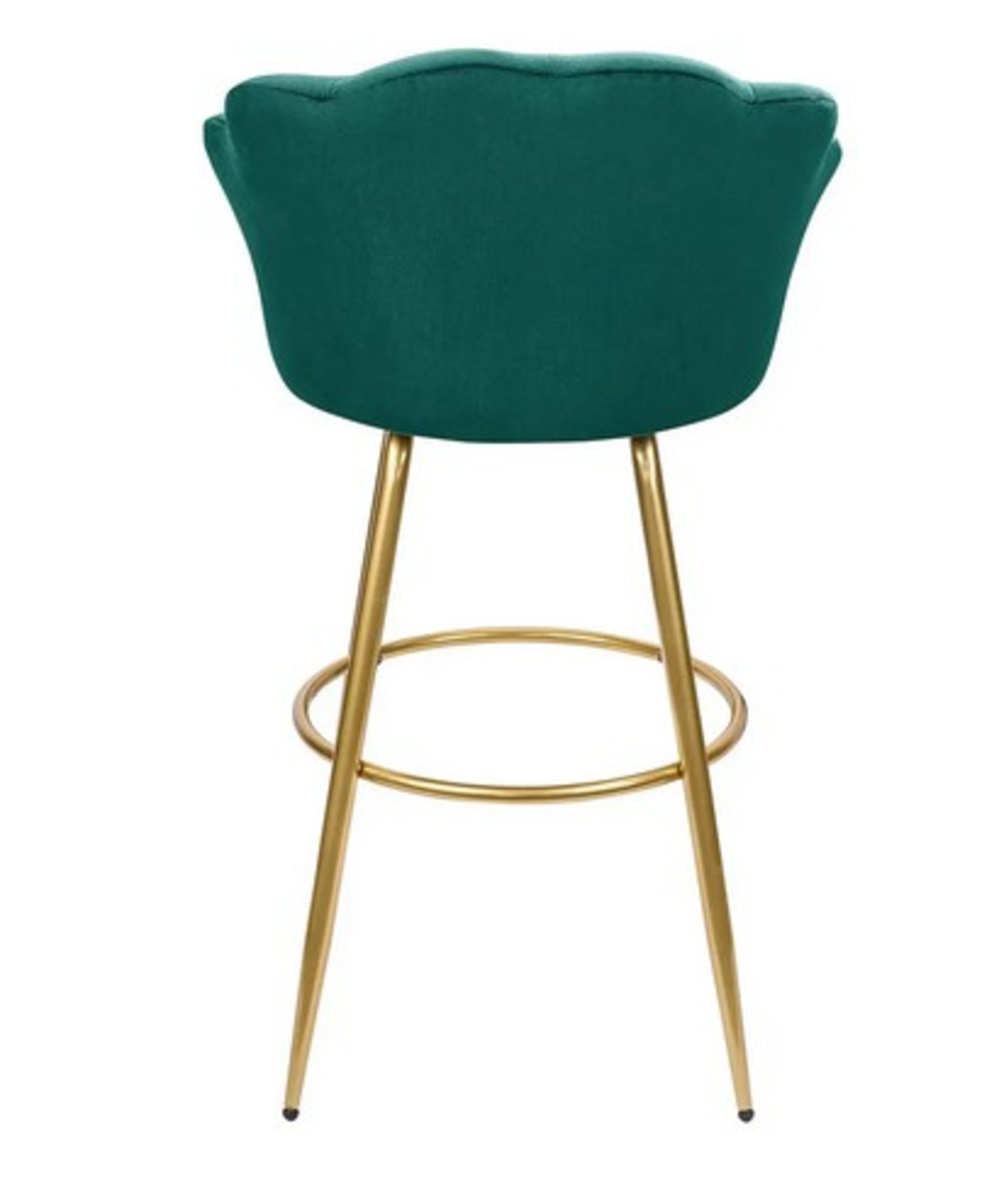 (28/R3/P) RRP £110. Sofia Barstool Teal. Velvet Upholstery. Gold Powder Coat Finish. Dimensions:... - Image 2 of 4