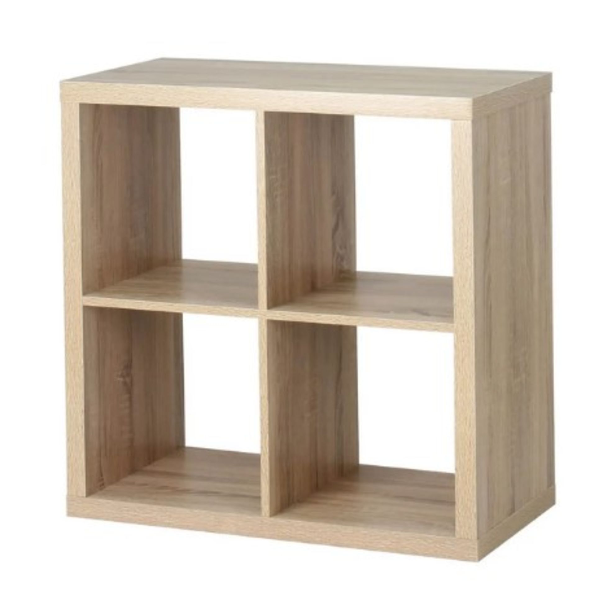 (35/R3/P) RRP £40. Living Elements Clever Cube 2x2 Cube Storage Unit Oak Finish. Dimensions: (H76... - Image 2 of 4