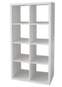 (37/R3/P) RRP £65. Living Elements Clever Cube 2x4 Cube Storage Unit White Matt Finish. Dimension...