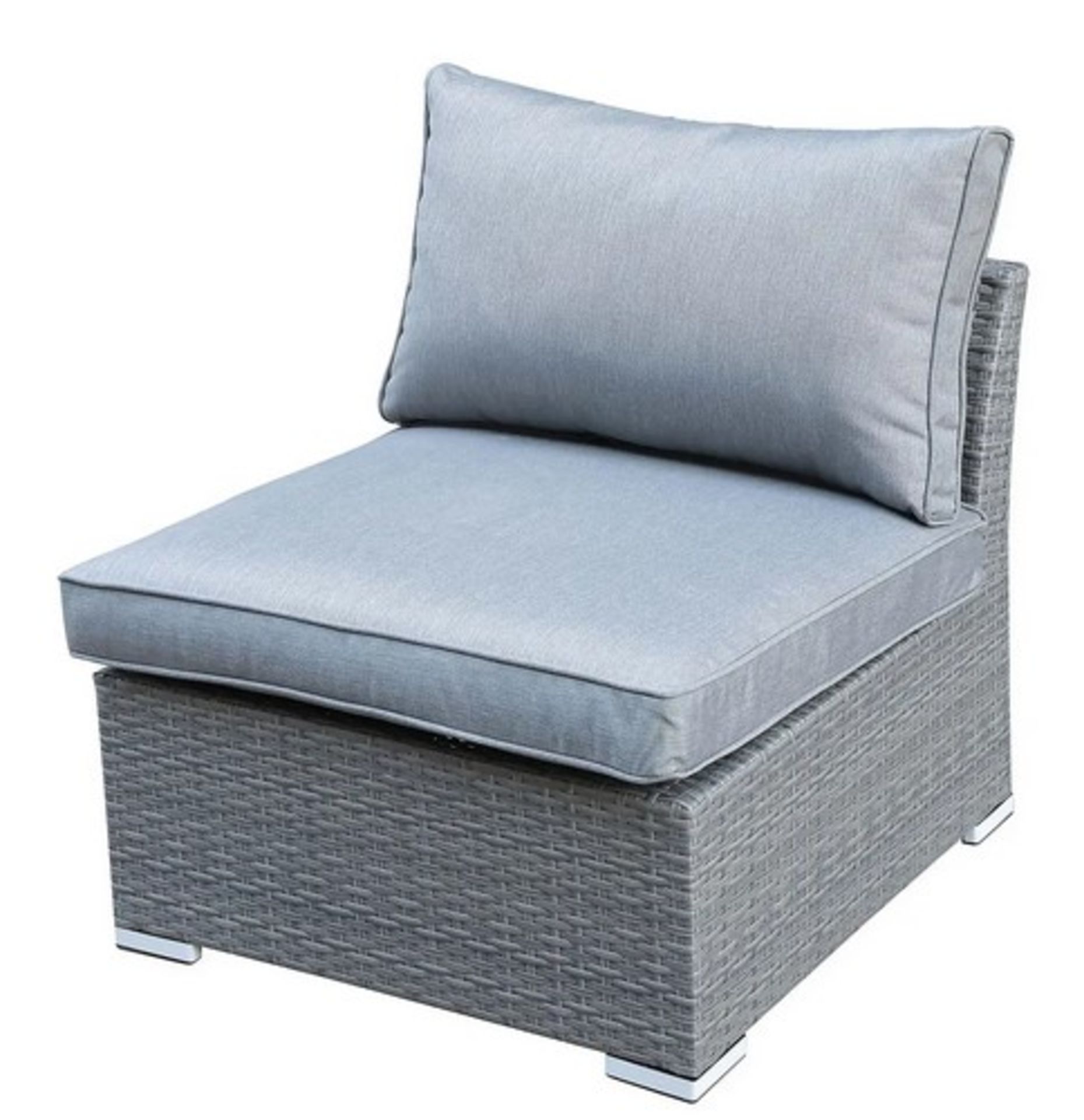 (4/R3/P) RRP £800. Bambrick 6 Seater Grey Rattan Garden Sofa Set. Hand Woven Rattan Effect. Easy... - Image 5 of 11