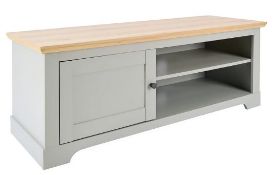 (64/R3/P) RRP £145. Divine TV Unit Grey. TV Unit With A Classic Style. Drawer And Shelves For Han...
