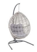 (8/R3/P) RRP £360. Hartington Florence Collection Hanging Egg Chair. Hand Woven Synthetic Rattan....