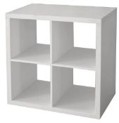 (34/R3/P) RRP £40. Living Elements Clever Cube 2x2 Cube Storage Unit White Matt Finish. Dimension...