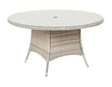 (91/P) RRP £250. Florence Collection 6 Seater Dining Table. Dimensions: (H75x D140cm). (Appears N...