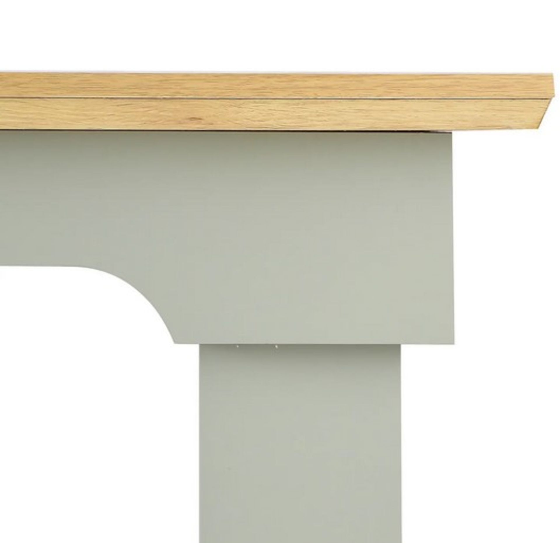 (120/P) RRP £190. Divine Dining Table Grey. Grey Finish With Oak Effect Top. Detailed Frame And S... - Image 3 of 6